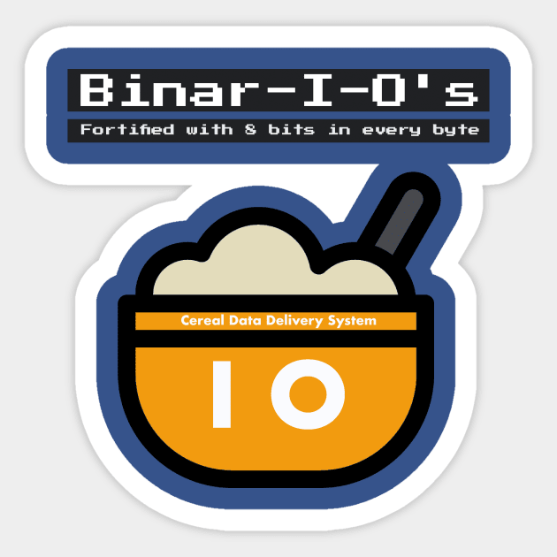 Binar-I-O's Cereal Sticker by Ponder Enterprises